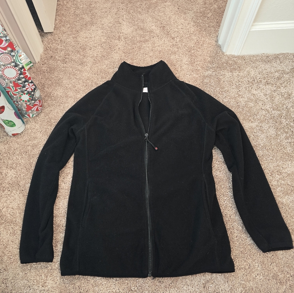 White Cross Fleece Scrub Jacket Medium